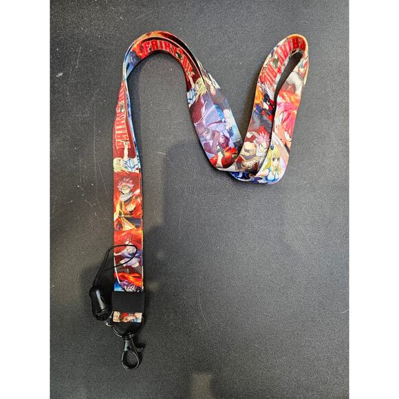Best Japan Anime Fairy Tail Manga Cell Phone Holder Red Lanyard With Badge Clip - Picture 1 of 6